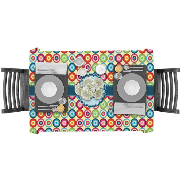 Retro Circles Rectangular Tablecloths - LIFESTYLE