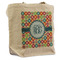 Retro Circles Reusable Cotton Grocery Bag - Front View