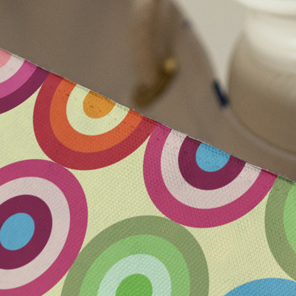 Retro Circles Large Rope Tote - Close Up View