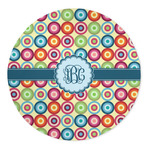 Retro Circles 5' Round Indoor Area Rug (Personalized)