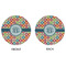 Retro Circles Round Linen Placemats - APPROVAL (double sided)