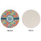 Retro Circles Round Linen Placemats - APPROVAL (single sided)