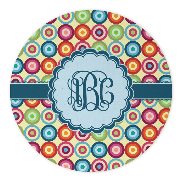 Retro Circles Round Paper Coaster - Approval