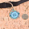 Retro Circles Round Pet ID Tag - Large - In Context