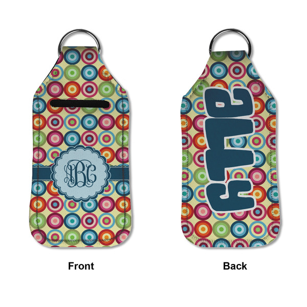 Retro Circles Sanitizer Holder Keychain - Large APPROVAL (Flat)