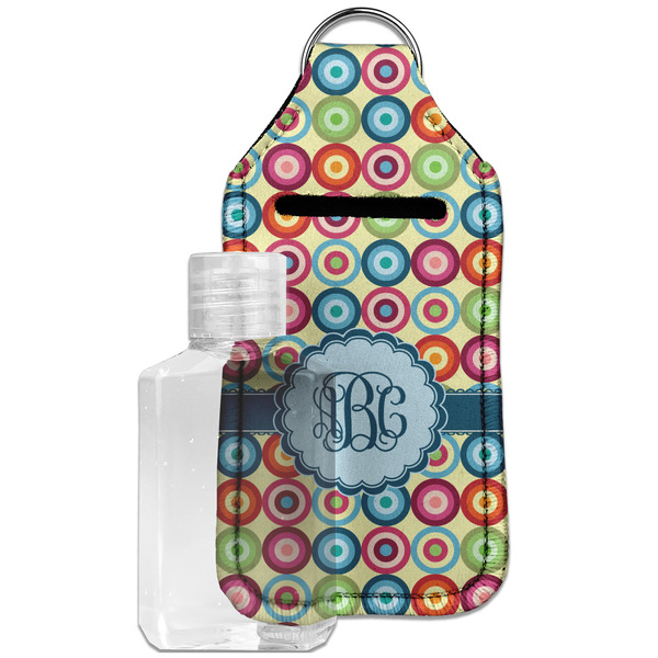 Custom Retro Circles Hand Sanitizer & Keychain Holder - Large (Personalized)