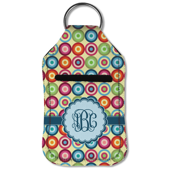 Retro Circles Sanitizer Holder Keychain - Small (Front Flat)