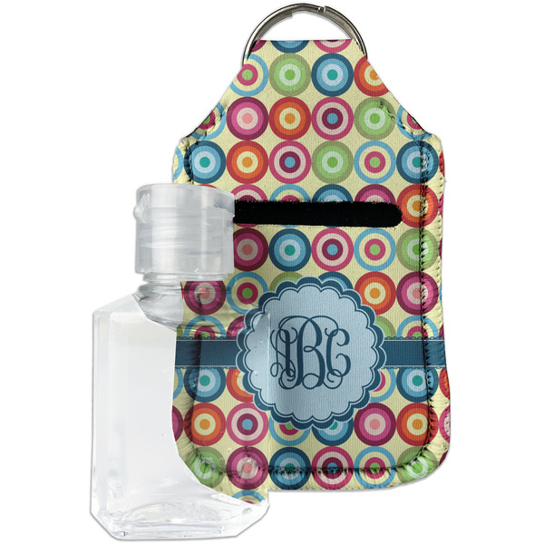 Custom Retro Circles Hand Sanitizer & Keychain Holder - Small (Personalized)