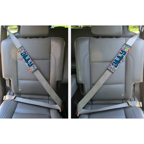 Retro Circles Seat Belt Covers (Set of 2 - In the Car)