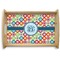 Retro Circles Natural Wooden Tray - Small (Personalized)
