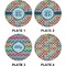 Retro Circles Set of Appetizer / Dessert Plates (Approval)