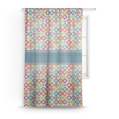 Retro Circles Sheer Curtains (Personalized)