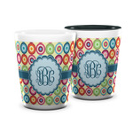 Retro Circles Ceramic Shot Glass - 1.5 oz (Personalized)