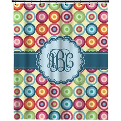 Retro Circles Extra Long Shower Curtain - 70"x84" (Personalized)
