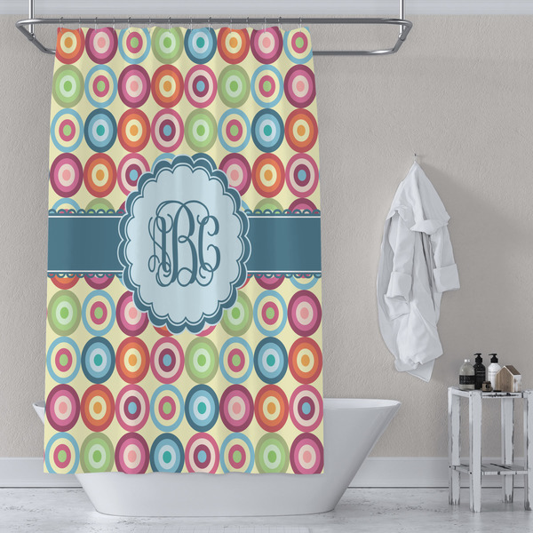 Retro Circles Shower Curtain Lifestyle