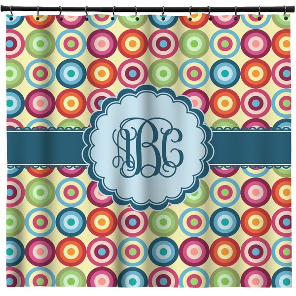 Custom Retro Circles Shower Curtain - Custom Size (Personalized)