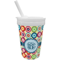 Retro Circles Sippy Cup with Straw (Personalized)