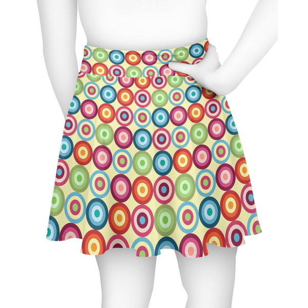 Retro Circles Skater Skirt - Back
