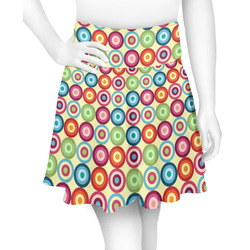 Retro Circles Skater Skirt - Large (Personalized)