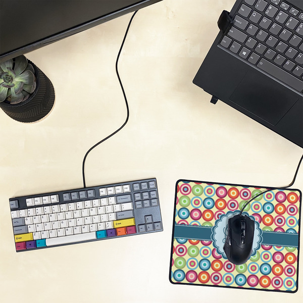 Retro Circles Small Gaming Mats - LIFESTYLE