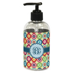 Retro Circles Plastic Soap / Lotion Dispenser (8 oz - Small - Black) (Personalized)