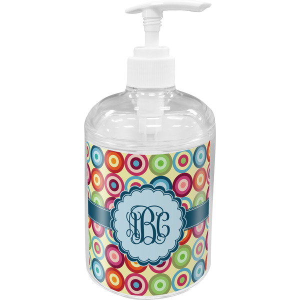 Custom Retro Circles Acrylic Soap & Lotion Bottle (Personalized)