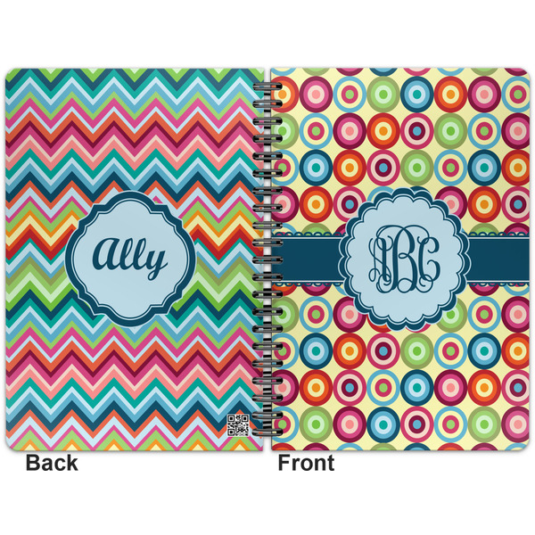 Retro Circles Spiral Journal 7 x 10 - Apvl