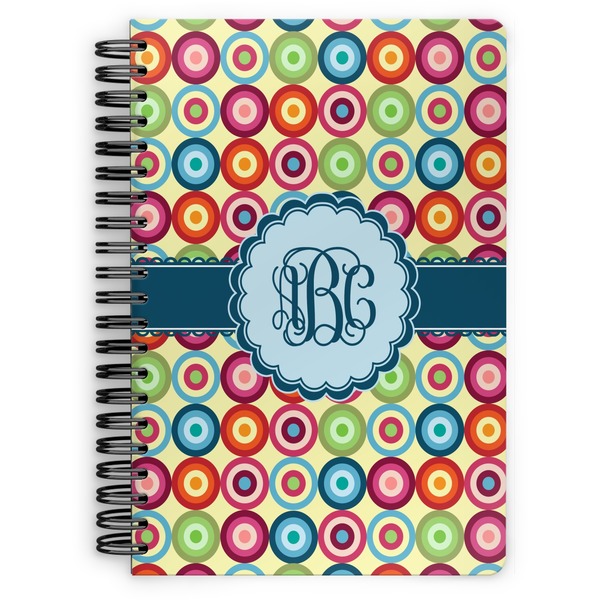 Custom Retro Circles Spiral Notebook (Personalized)