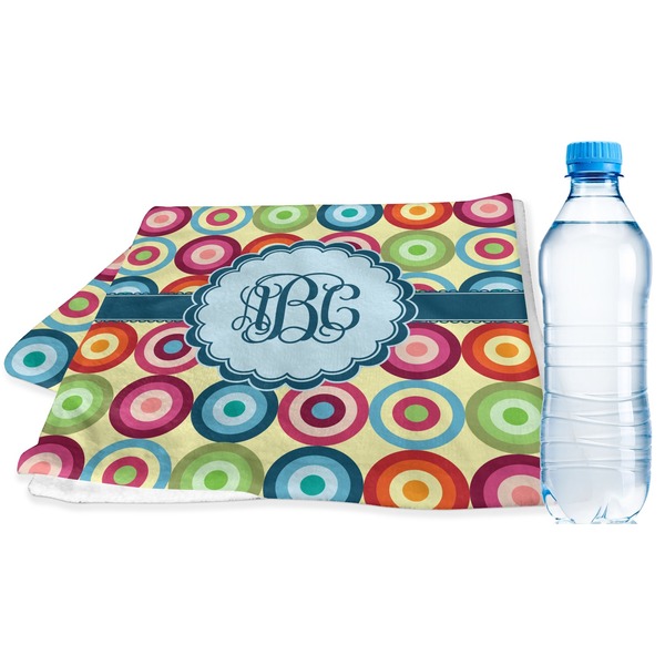 Custom Retro Circles Sports & Fitness Towel (Personalized)