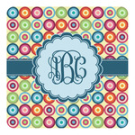 Retro Circles Square Decal - Large (Personalized)