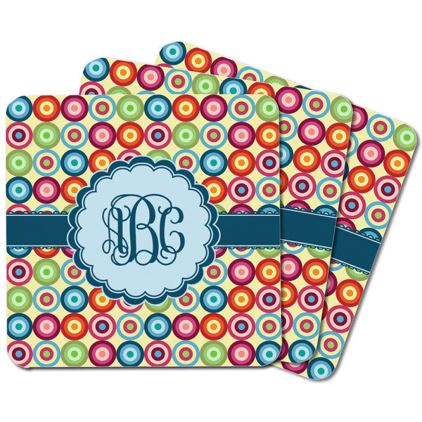 Retro Circles Square Fridge Magnet - MAIN