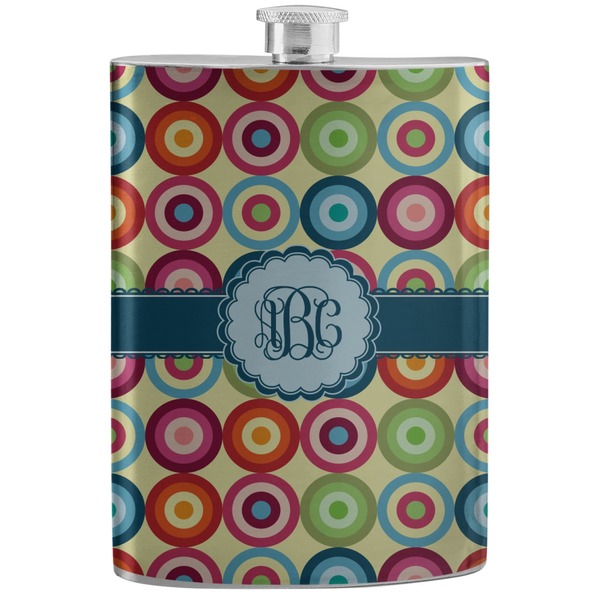 Custom Retro Circles Stainless Steel Flask (Personalized)