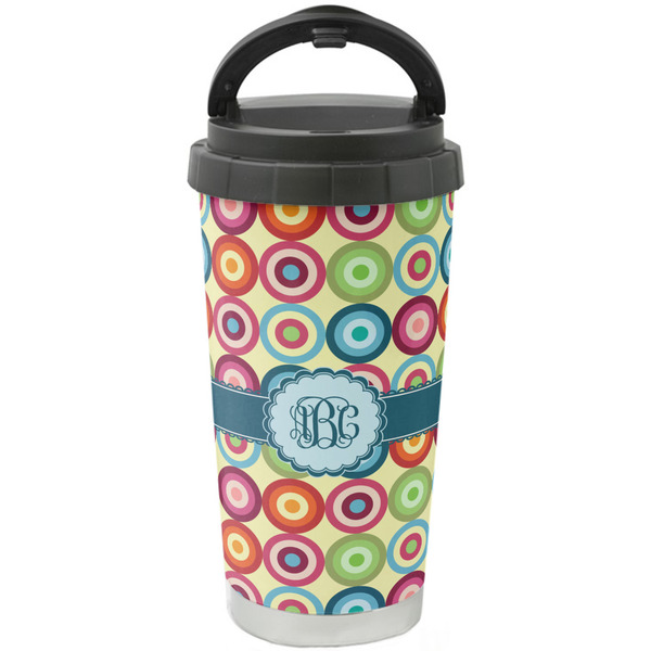 Custom Retro Circles Stainless Steel Coffee Tumbler (Personalized)