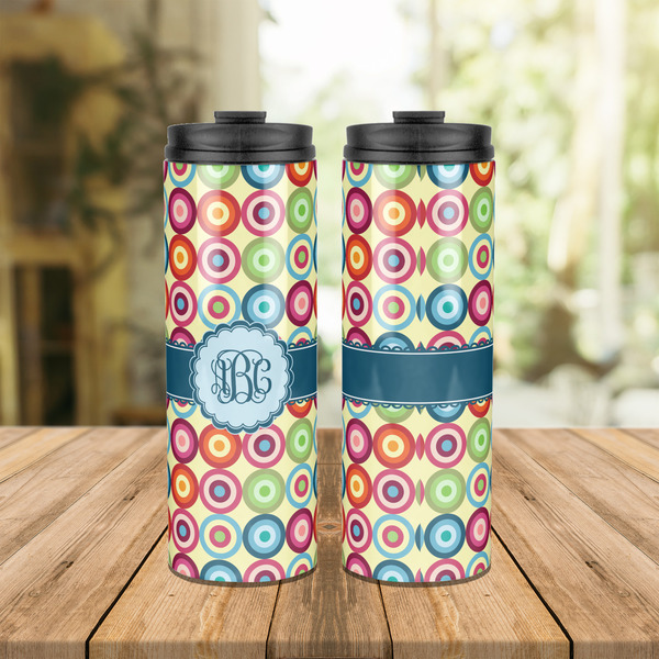 Retro Circles Stainless Steel Tumbler - Lifestyle