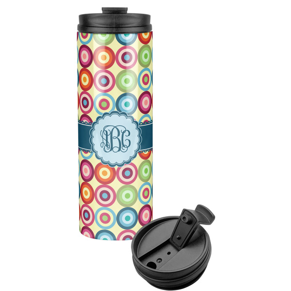 Custom Retro Circles Stainless Steel Skinny Tumbler (Personalized)