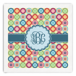Retro Circles Paper Dinner Napkins (Personalized)