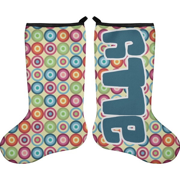 Retro Circles Stocking - Double-Sided - Approval