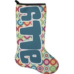 Retro Circles Holiday Stocking - Neoprene (Personalized)