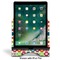 Retro Circles Stylized Tablet Stand - Front with ipad