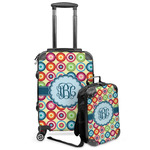 Retro Circles Kids 2-Piece Luggage Set - Suitcase & Backpack (Personalized)
