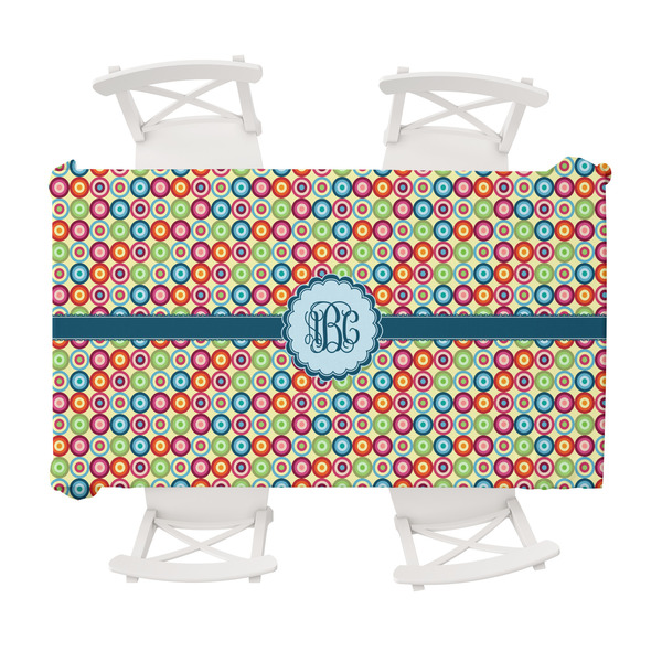 Custom Retro Circles Tablecloth - 58"x102" (Personalized)