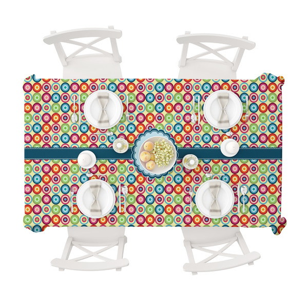 Retro Circles Tablecloths (58"x102") - TOP VIEW