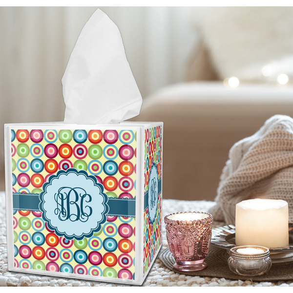 Retro Circles Tissue Box - LIFESTYLE