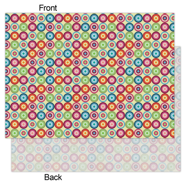 Retro Circles Tissue Paper - Lightweight - Large - Front & Back