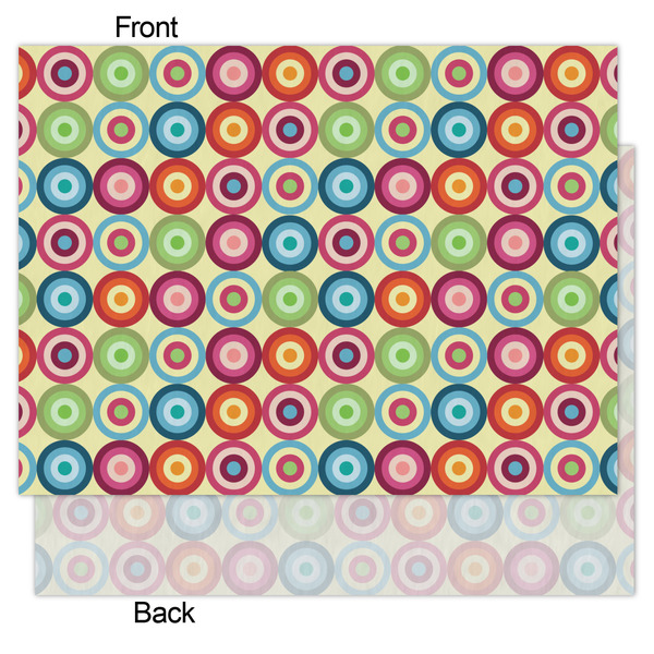 Retro Circles Tissue Paper - Lightweight - Medium - Front & Back