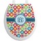 Retro Circles Toilet Seat Decal (Personalized)