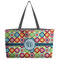 Retro Circles Beach Totes Bag - w/ Black Handles (Personalized)