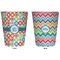 Retro Circles Trash Can White - Front and Back - Apvl