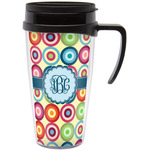 Retro Circles Acrylic Travel Mug with Handle (Personalized)
