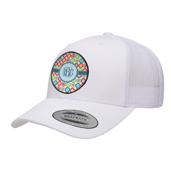 Retro Circles Trucker Hat - White (Personalized)
